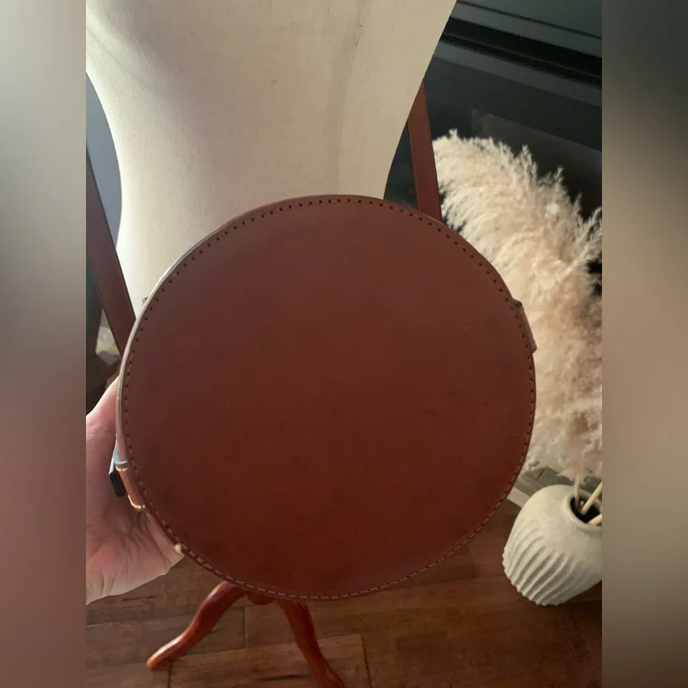 Sezane Farrow Mini Bag woven chocolate heritage leather - sold out rare - Picture 5 of 10
